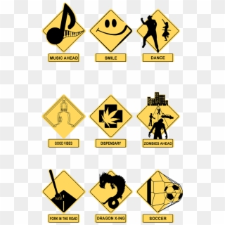 Zombie Ahead Road Sign, HD Png Download