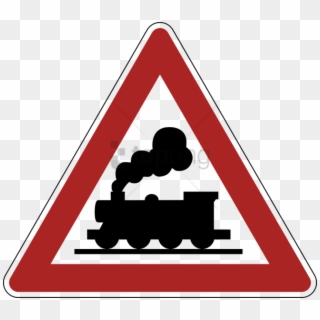 Free Png Download Railway Crossing Road Sign Png Images - Silhouette Train Clip Art, Transparent Png
