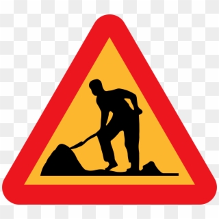 This Free Icons Png Design Of Workman Ahead Roadsign, Transparent Png