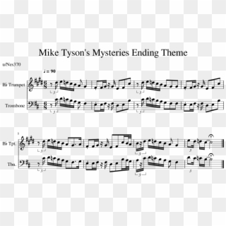 Mike Tyson's Mysteries Ending Theme Sheet Music 1 Of - Jeopardy Trombone, HD Png Download