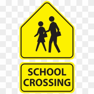School Crossing Signs Clip Stock - School Crossing Sign Png, Transparent Png