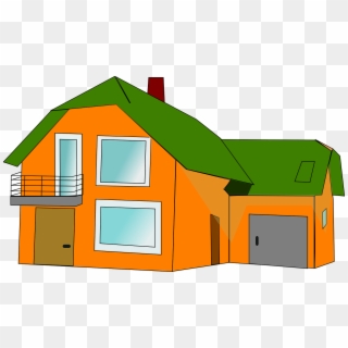 House Dwelling Balcony Home Png Image - House With Garage Clipart, Transparent Png