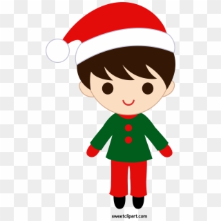 Christmas Boy With Santa Hat - Boy And Girl Holding Hands Clipart, HD Png Download