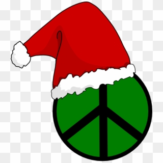 Picture Transparent Library Peace Sign Clip Art At - Green Santa Hat Vector, HD Png Download