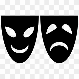 Theater Comedy Tragedy Masks Happy Sad - Mascaras De Teatro Feliz, HD Png Download