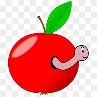 Apple And Worm Clipart - Worm In An Apple Gif, HD Png Download -  825x900(#1311795) - PngFind