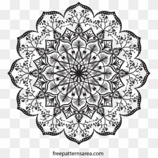 Lotus Mandala Vector Art Pattern Files Mandelas Pinterest - Adult Mandalas, HD Png Download