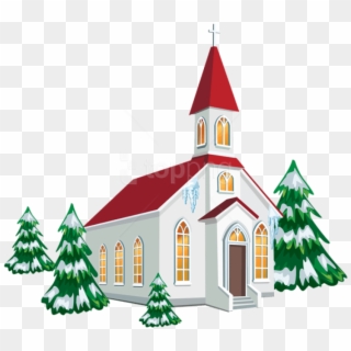 Free Png Winter Church With Snow Trees Png - Church Clipart Png, Transparent Png