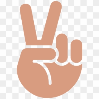 Peace Sign Hand Svg , Png Download - Peace Sign Emoji Vector, Transparent Png