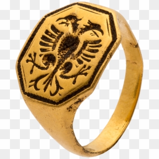 Signet Ring With Double-headed Eagle - Titanium Ring, HD Png Download