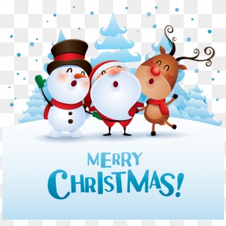 Cartoon Snowman Png - Merry Christmas Cap Png, Transparent Png