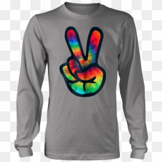 Peace sign tie dye shirt long sleeve tie dyed tee shirt for men long sleeved