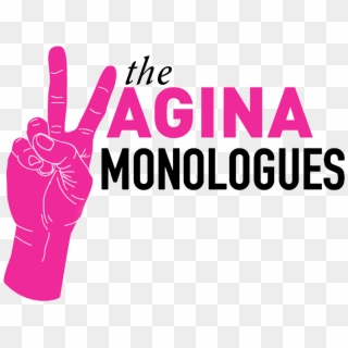 Vagina Monologue Peace Sign Black Text No Background - Vagina Monologues Logo, HD Png Download