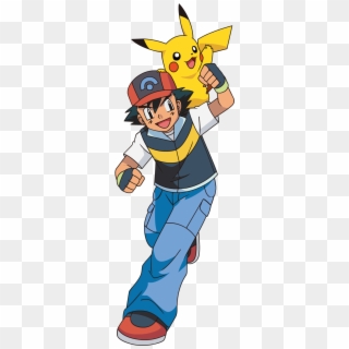 Pokemon Ash Png For Kids - Ash And Pikachu, Transparent Png