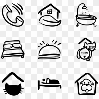 Hand Drawn Hotel - Hand Drawn Travel Icons, HD Png Download