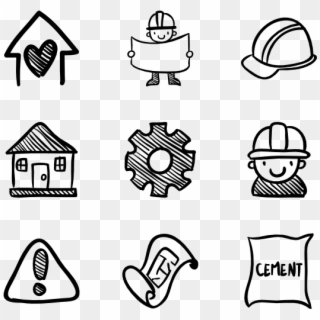 Hand Drawn Construction - Hand Drawn Icon Png, Transparent Png