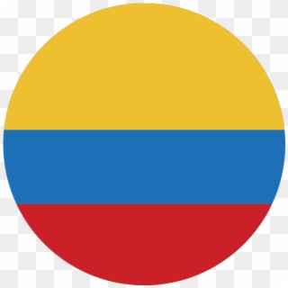 Ícono Con Bandera De Colombia - Circle, HD Png Download