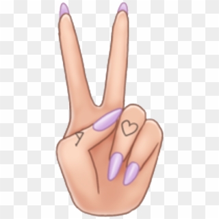 Peace Sign Hand Drawing - Peace Sign Hand Tattoo, HD Png Download