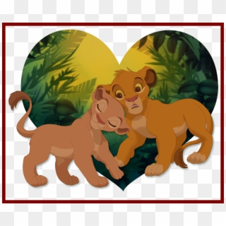 Cuddling Clipart Simba Nala - Lock Screen The Lion King, HD Png Download