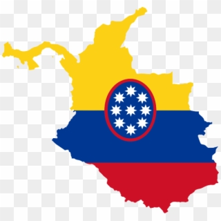 Bandera De Colombia - Colombia Map And Flag, HD Png Download