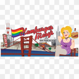 Hamburger Marys San Francisco Skyline - Hamburger Mary's San Francisco, HD Png Download