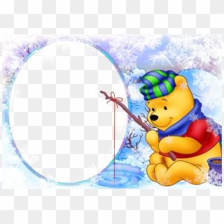 Christmas Kids Winter Frame With Winnie The Pooh - Winnie The Pooh Happy Birthday Meme, HD Png Download