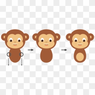 Clipart Free How To Create A Hanging Illustration In - Monkey Cartoon Full Body, HD Png Download