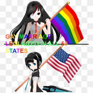 Riot Clipart Lgbt Rainbow - Anime Same Sex Marriage, HD Png Download