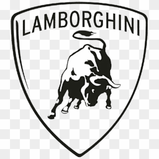 Drawn Lamborghini Lamborghini Logo Line - Lamborghini Logo Black And White, HD Png Download