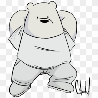 Ice Bear With His Fashion Bears Outfit - Line Art, HD Png Download