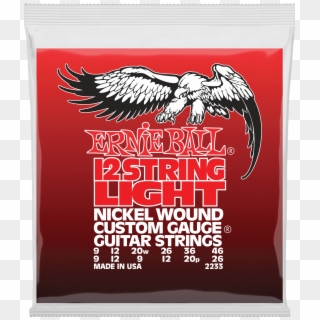 Light 12 String Nickel Wound Electric Guitar Strings - Ernie Ball, HD Png Download