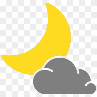 Simple Weather Icons Cloudy Night - Night Weather Icon Png, Transparent Png
