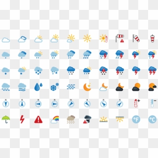 Picons Weather - Weather Png Icon Set, Transparent Png