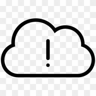 Cloud With Exclamation Sign Inside Stroke Weather Warning - Weather Symbol For Breezy, HD Png Download