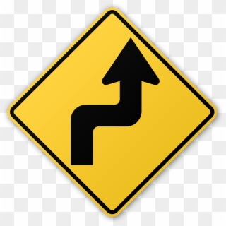 Signs Pictures To Pin On Pinterest Traffic Warning - Right Reverse Turn Sign, HD Png Download