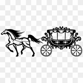 Horse And Buggy Carriage Horse-drawn Vehicle Clip Art - Horse & Carriage Free Svg, HD Png Download