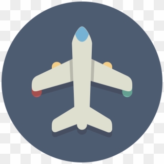 Circle Icons Plane - Plane Round Icon Png, Transparent Png