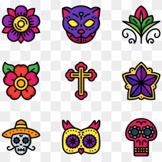 Day Of The Dead - Day Of The Dead Flower Png, Transparent Png