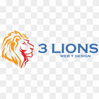 Cropped-3lionshosting Web Logo - Lions Design, HD Png Download