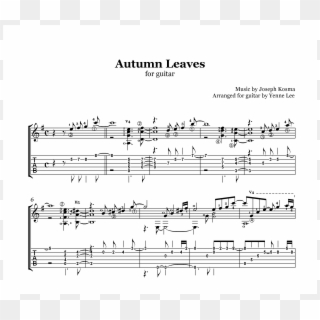 Autumn Leaves For Guitar Tab Arr Yenne Lee Sample - Autumn Leaves Yenne Lee Tab, HD Png Download