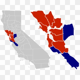 San Francisco Giants Map San Francisco Bay Area - California County Election Results 2016, HD Png Download