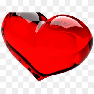 Red Heart Transparent Background - 3d Heart Transparent Background, HD Png Download