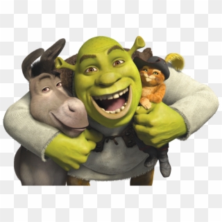 Win A Shrek Anniversary 4 Movie Collection On Blu Ray - Shrek Donkey And Puss, HD Png Download