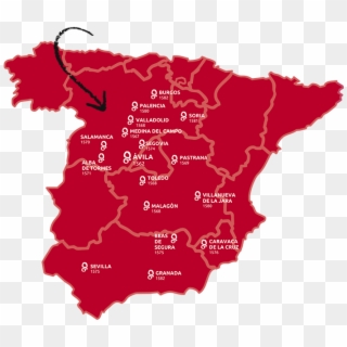 Mapa Flecha Es - Aragon Spain Map, HD Png Download