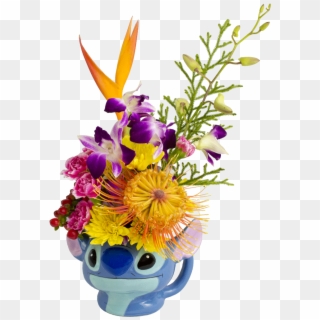Disney's Stitch Flower Mug - Lilo And Stitch Floral Arrangement, HD Png Download