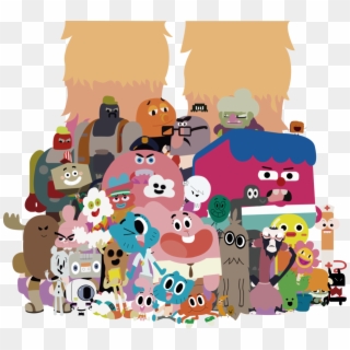 The Amazing World Of Gumball Elmore People By Xxmorwullxx-d8eiu0m - Gumball Poster, HD Png Download