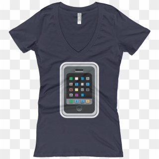 Women's Emoji V Neck - Shirt, HD Png Download