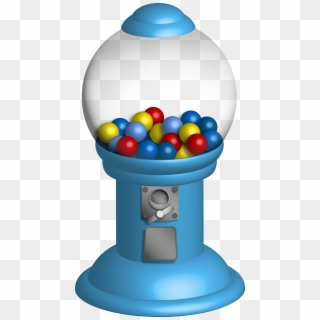 Gumball Machine Clipart - Blue Bubble Gum Machine, HD Png Download