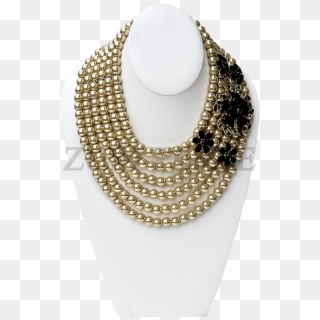 Gold Pearls Zuri Perle Necklace Earrings Bracelet - Chain, HD Png Download