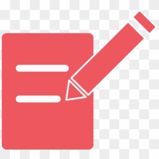 Cover Letter Icon - Writing Icon Red Png, Transparent Png